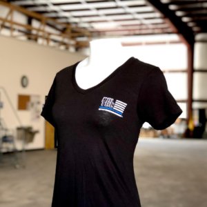 KelTec Thin Blue Line Women's V-Neck T-Shirt